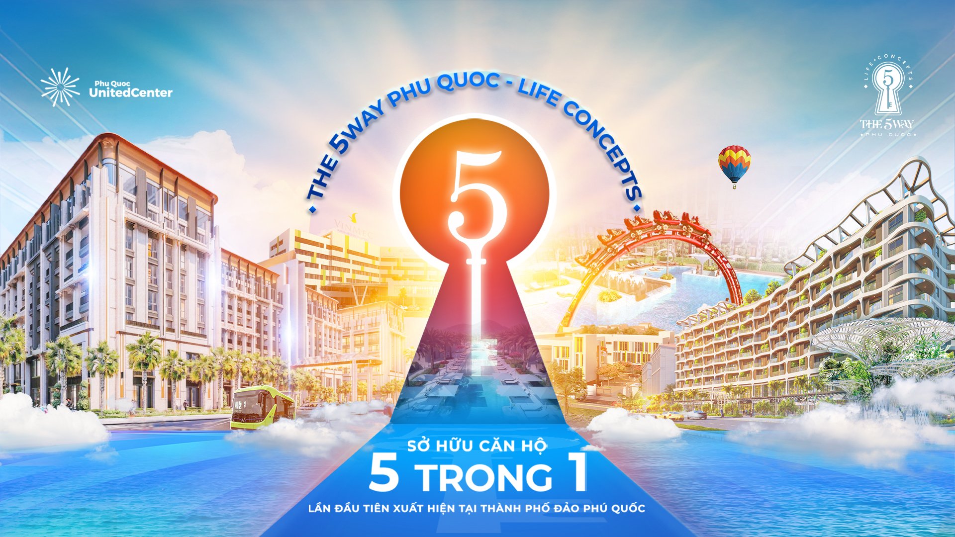 The 5Way Phu Quoc - Life Concepts promises to become a happy and complete living urban area in the tropical island.