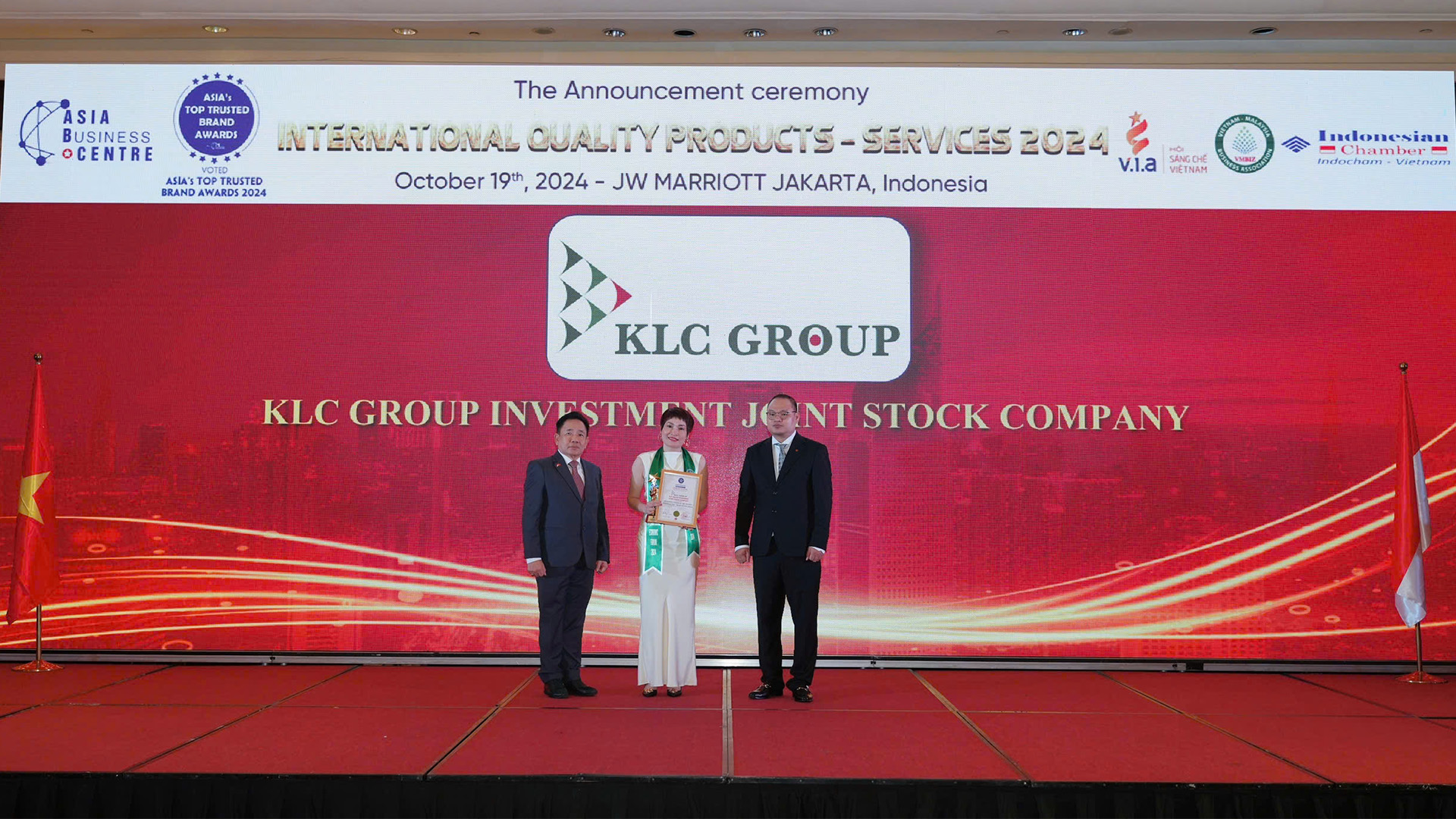 KLC Group vinh dự nhận giải thưởng “Sản phẩm - Dịch vụ chất lượng Quốc ...