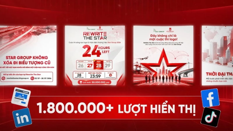 Cuộc thi ReWrite The Star 2026 ghi nhận 1.800.000+ lượt hiển thị trên nhiều nền tảng mạng xã hội